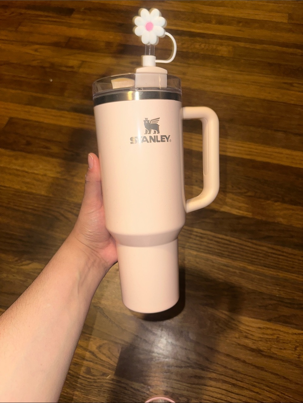 Stanley Pale Pink Insulated Travel Tumbler with Handle